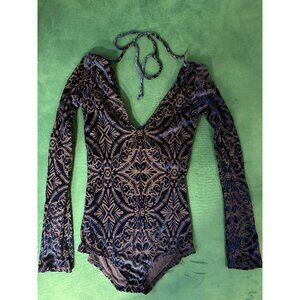 Ocean Burnout Velvet Mystique Bodysuit - Limited Edition - XS